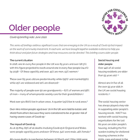 Older people and Covid-19 briefing