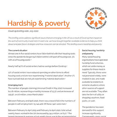 Hardship and poverty Covid-19 briefing